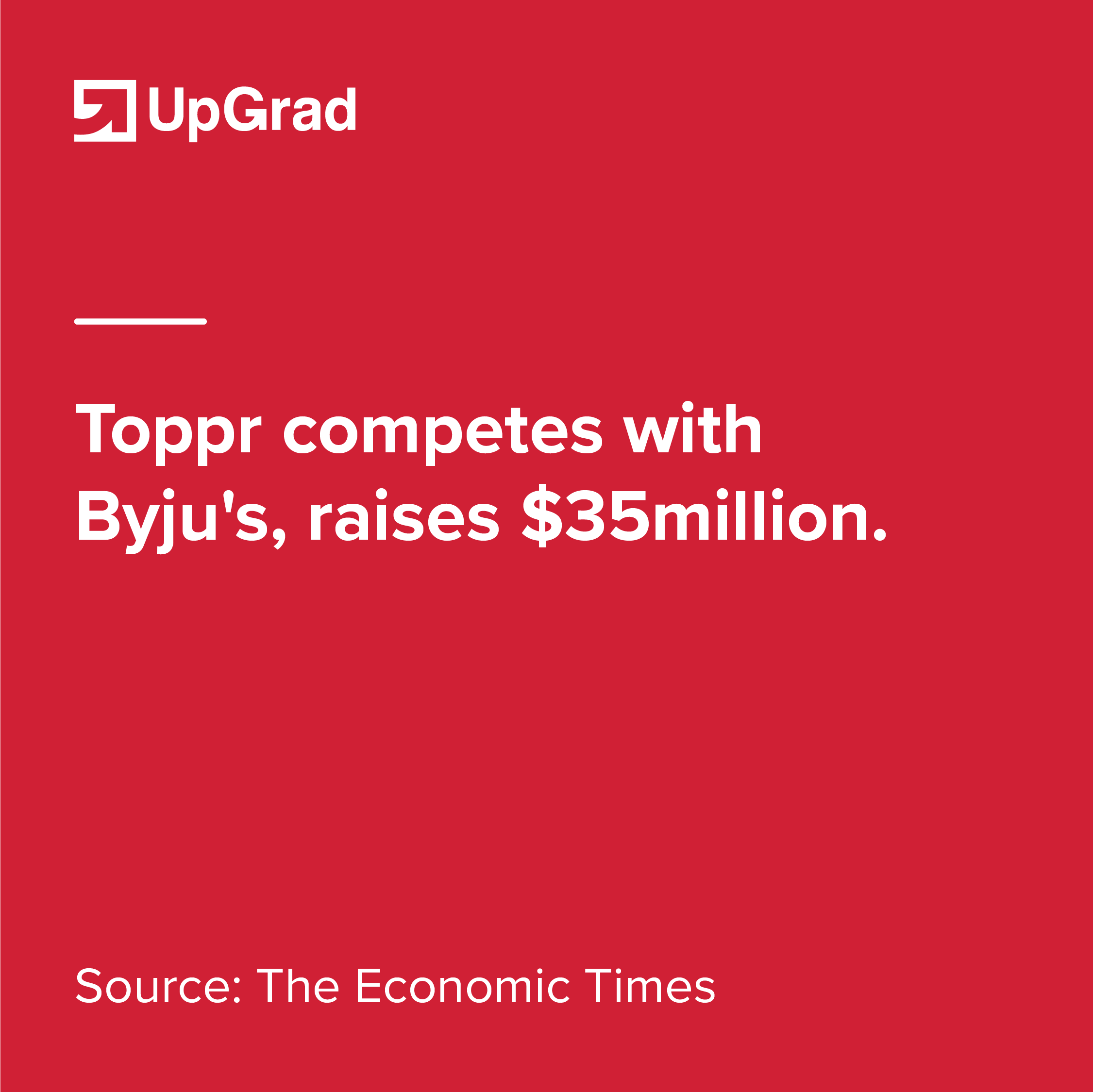 Toppr competes with Byju's