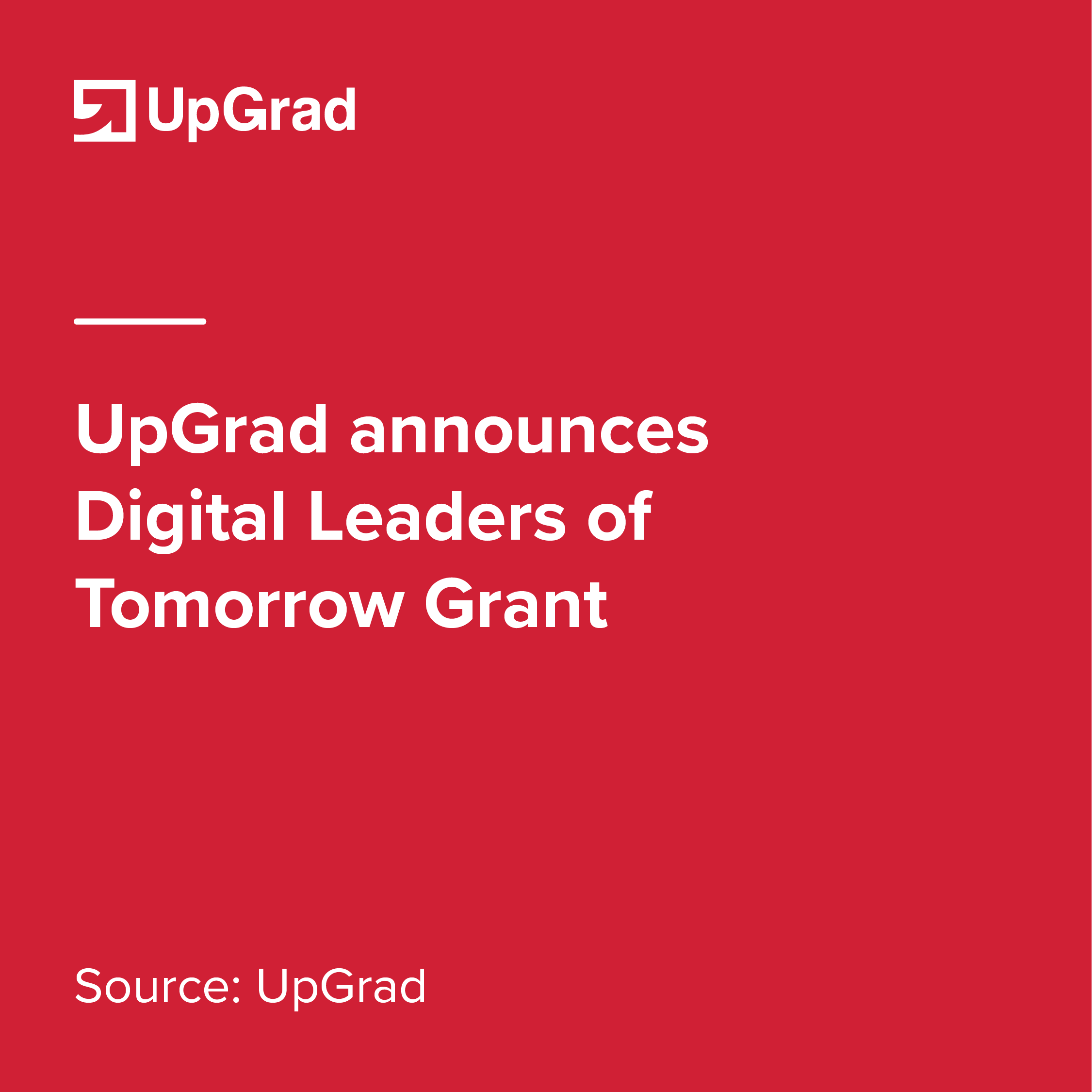 upgrad announces digital leaders of tomorrow grant