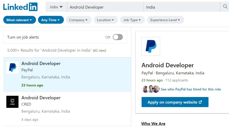  Android Developer Salary