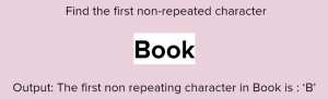 How can you find the first non-repeated character in a word