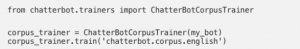 Train the Python Chatbot with an existing corpus of data