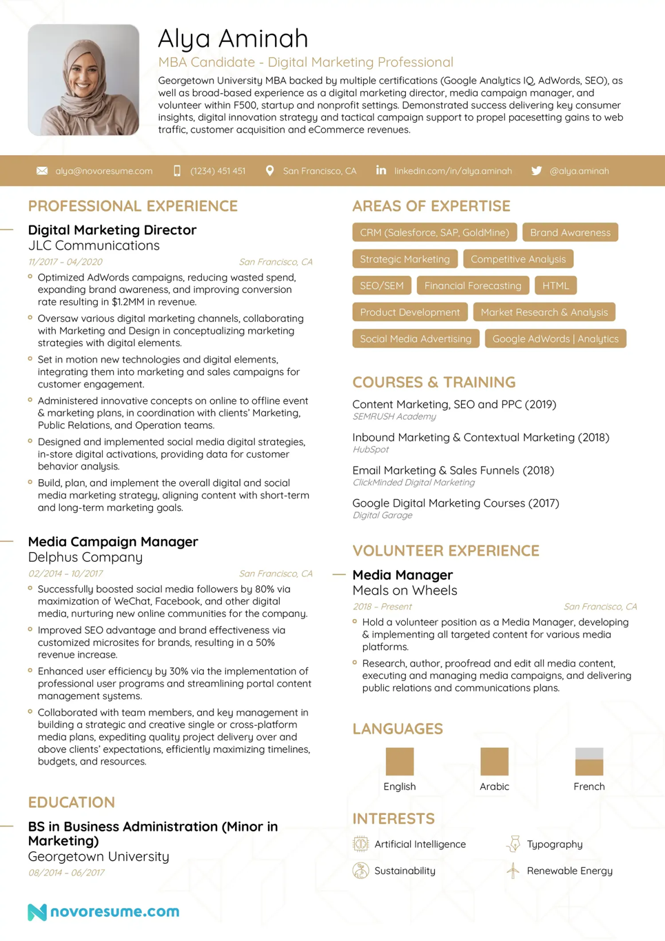 MBA resume sample
